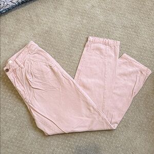 By Anthropologie Scout Slim Pleated Trouser Pants, Light Pink, Size 28